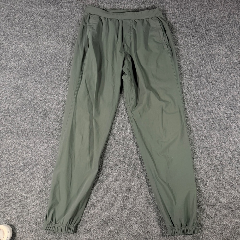Lululemon Surge Jogger Pants Running Training Medium Green Mens Ankle Zip M 27"